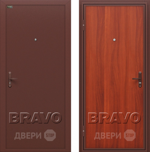 Входная металлическая Дверь Bravo Инсайд эконом (Внутреннее открывание) в Химках