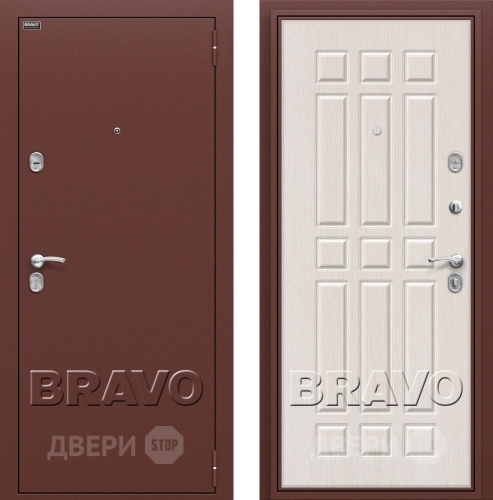 Входная металлическая Дверь Bravo Оптим Старт Белёный Дуб в Химках
