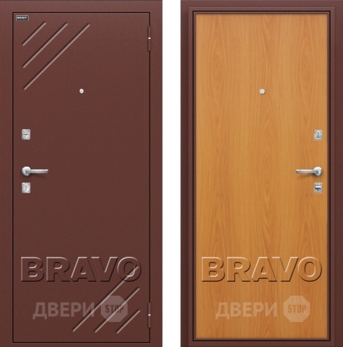 Входная металлическая Дверь Bravo Оптим Стандарт Миланский Орех в Химках