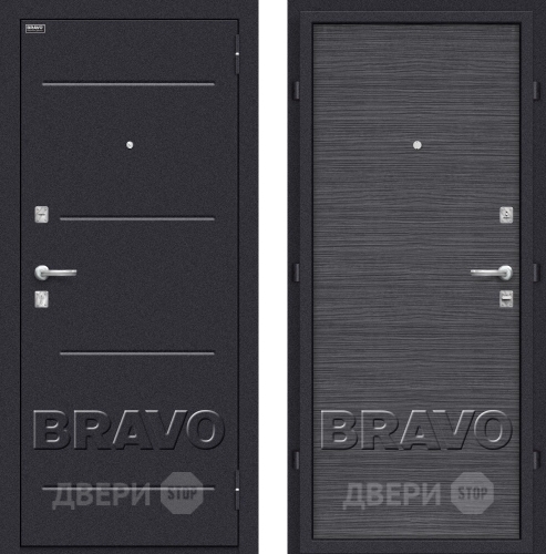 Дверь Bravo Оптим Кобра Black Wood в Химках