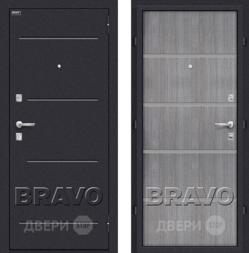Дверь Bravo Оптим Лайн Грей в Химках