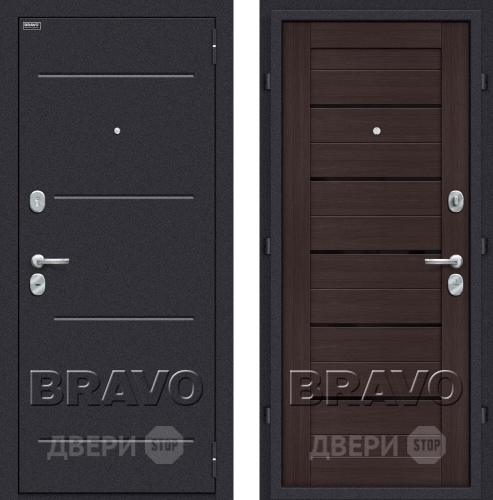Входная металлическая Дверь Bravo Оптим Техно Венге в Химках
