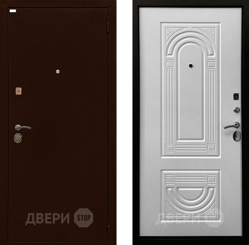 Входная металлическая Дверь Ратибор Оптима 3К Матовый белый в Химках