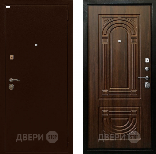 Входная металлическая Дверь Ратибор Оптима 3К Орех бренди в Химках