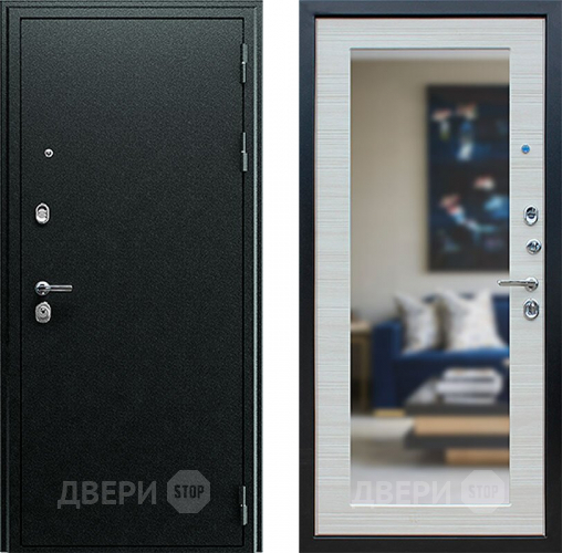 Входная металлическая Дверь АСД Next-1 с зеркалом Акация светлая в Химках