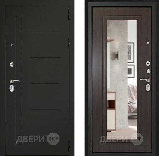 Дверь (Дверной Континент) Сити - Z 3К с зеркалом Венге в Химках