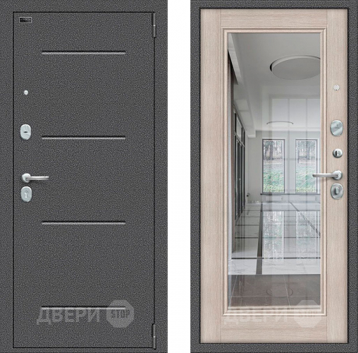 Дверь Bravo Porta S-2 104/П61 с зеркалом Капучино в Химках