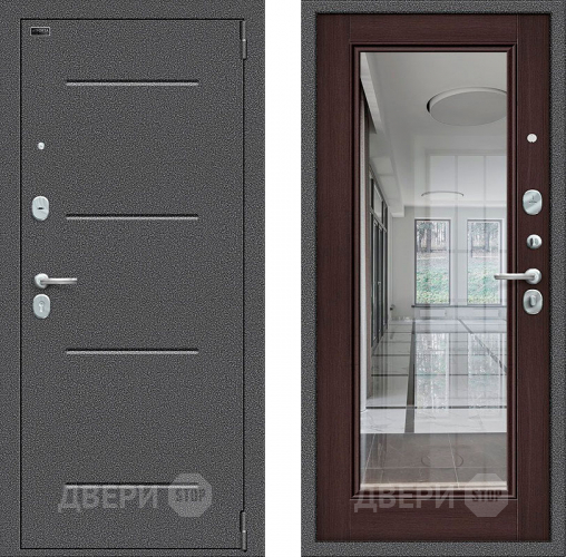 Входная металлическая Дверь Bravo Porta S-2 104/П61 с зеркалом венге в Химках
