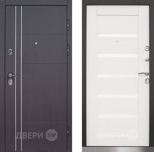 Дверь Техно 01 винорит венге/лиственница белая в Химках