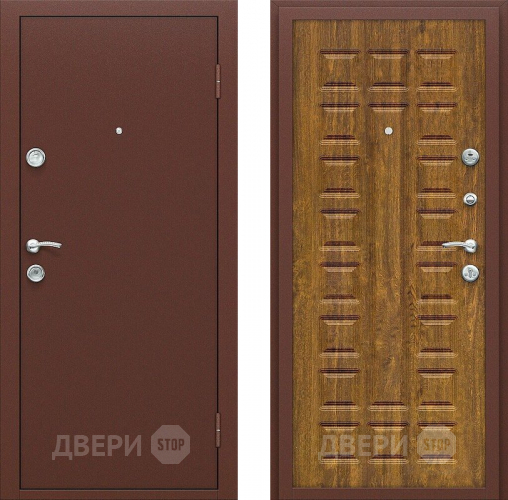 Входная металлическая Дверь СТОП ЭКО-2 Дуб Золотистый в Химках