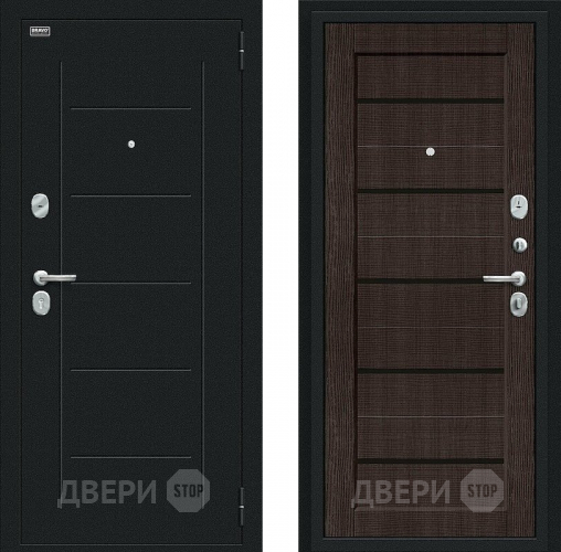 Дверь Bravo Борн Букле черное/Wenge Veralinga в Химках
