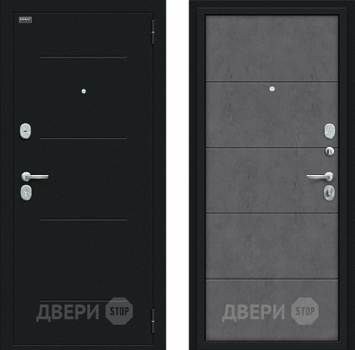Входная металлическая Дверь Bravo Граффити-1 Букле черное/Slate Art в Химках