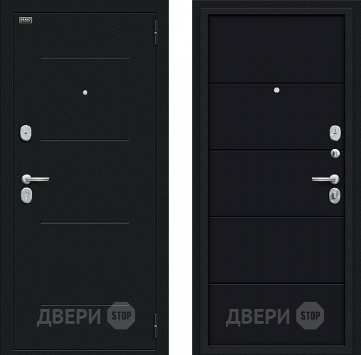Дверь Bravo Граффити-1 Букле черное/Total Black в Химках