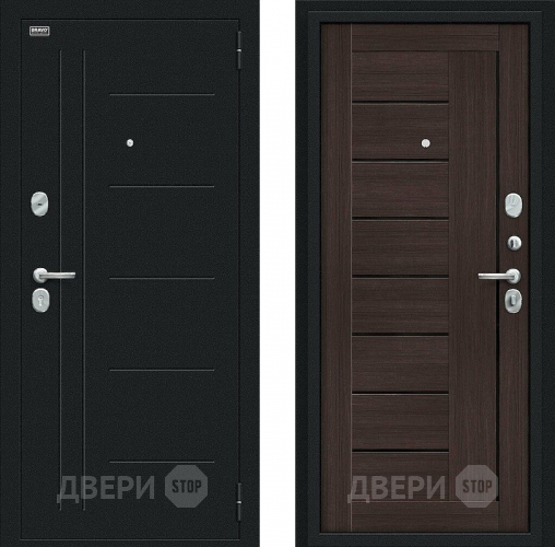 Дверь Bravo Проф Букле черное/Wenge Veralinga в Химках