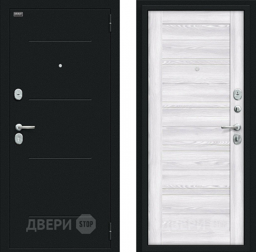 Дверь Bravo Сити Kale Букле черное/Riviera Ice в Химках