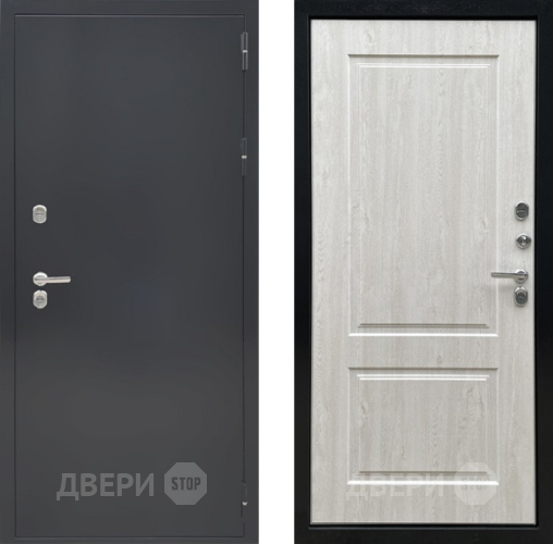 Дверь Ратибор Термоблок 3К Черное серебро/Сосна белая в Химках