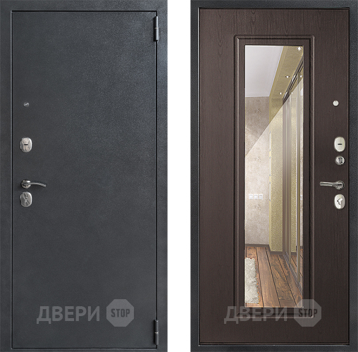 Входная металлическая Дверь Дверной Континент ДК-70 Зеркало Эко Венге в Химках