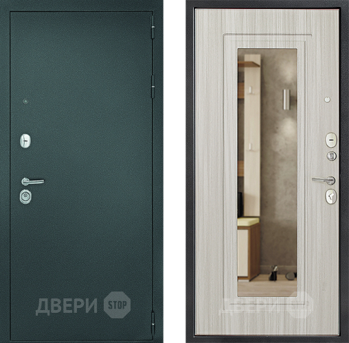 Дверь Дверной Континент Рубикон Серебро Зеркало Сандал в Химках
