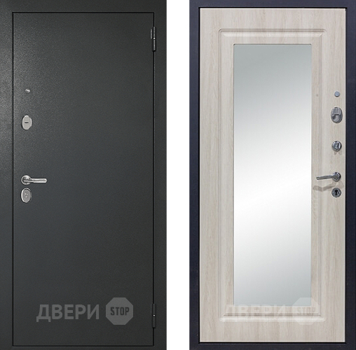 Входная металлическая Дверь Сударь 510 Зеркало Титан в Химках