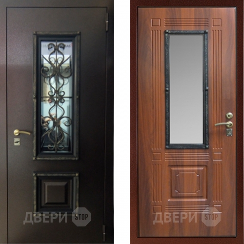 Дверь с ковкой и стеклом в Химках