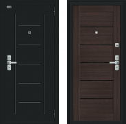 Дверь Bravo Райт Букле черное/Wenge Veralinga 960х2050 мм