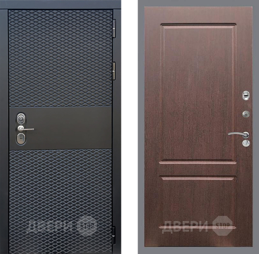 Входная металлическая Дверь Стоп БЛЭК CISA ФЛ-117 Орех премиум в Химках