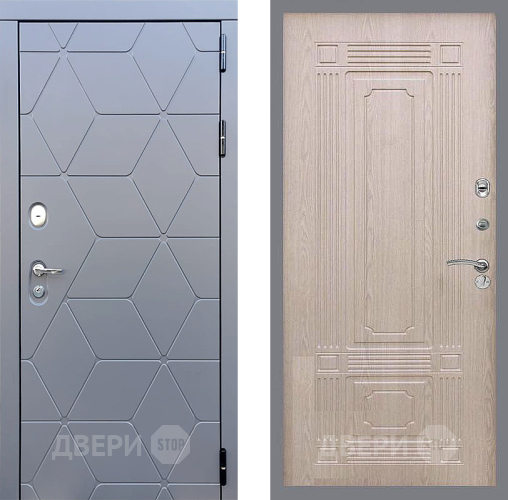 Входная металлическая Дверь Стоп КОСМО ФЛ-2 Беленый дуб в Химках