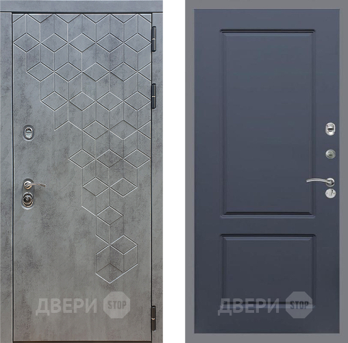 Дверь Стоп БЕТОН ФЛ-117 Силк титан в Химках