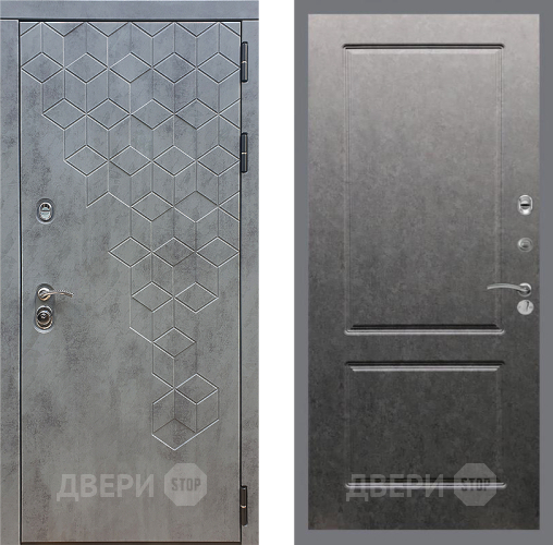 Дверь Стоп БЕТОН ФЛ-117 Штукатурка графит в Химках