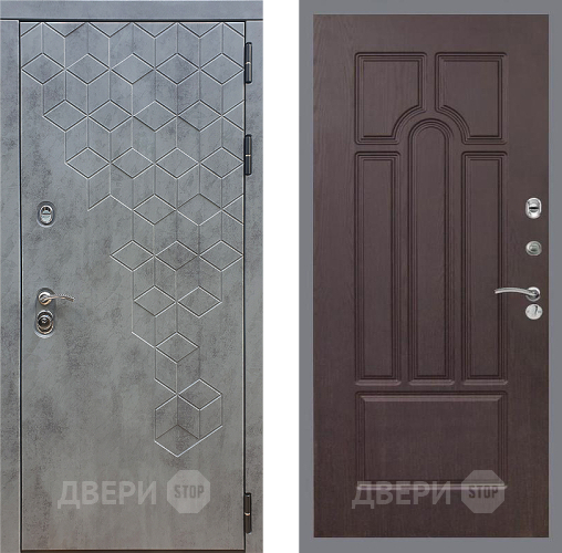 Входная металлическая Дверь Стоп БЕТОН ФЛ-58 Венге в Химках