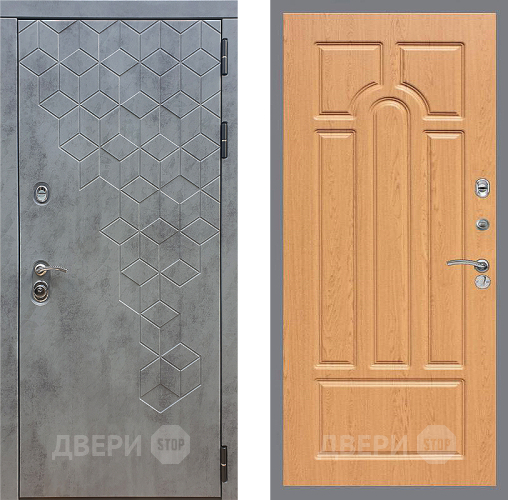 Входная металлическая Дверь Стоп БЕТОН ФЛ-58 Дуб в Химках