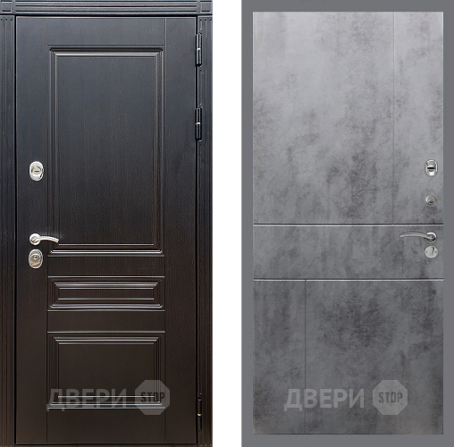 Дверь Стоп МЕГАПОЛИС ФЛ-290 Бетон темный в Химках