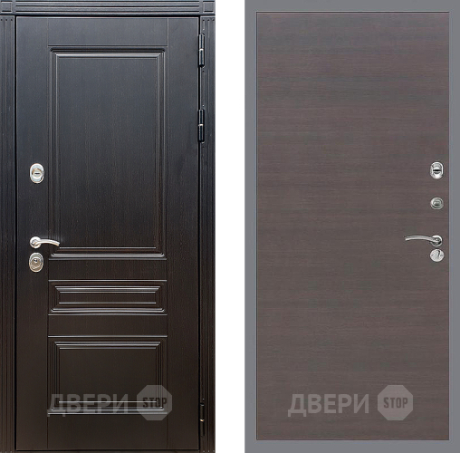 Входная металлическая Дверь Стоп МЕГАПОЛИС Гладкая венге поперечный в Химках