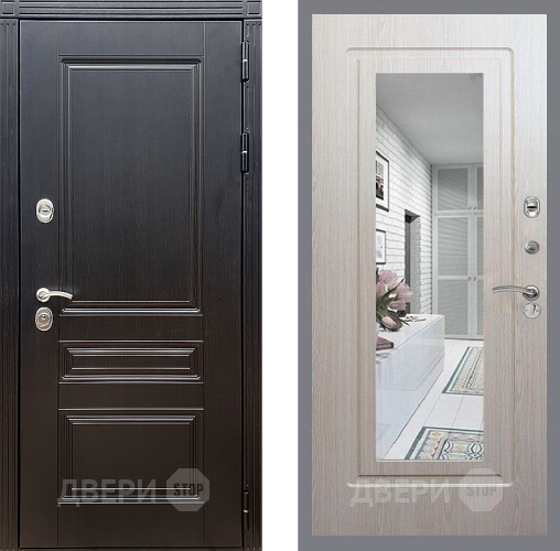 Дверь Стоп МЕГАПОЛИС Зеркало ФЛ-120 Беленый дуб в Химках