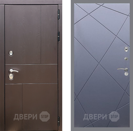 Входная металлическая Дверь Стоп УРБАН ФЛ-291 Силк титан в Химках