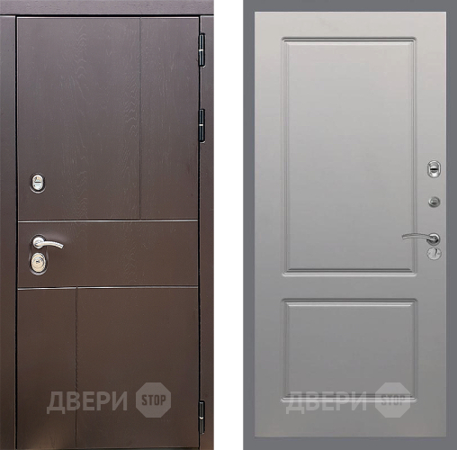 Входная металлическая Дверь Стоп УРБАН ФЛ-117 Грей софт в Химках