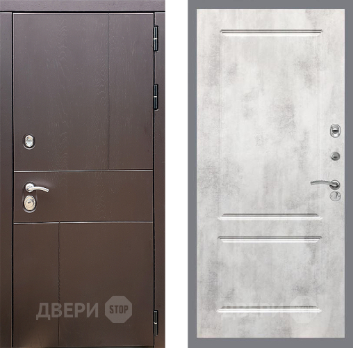 Входная металлическая Дверь Стоп УРБАН ФЛ-117 Бетон светлый в Химках