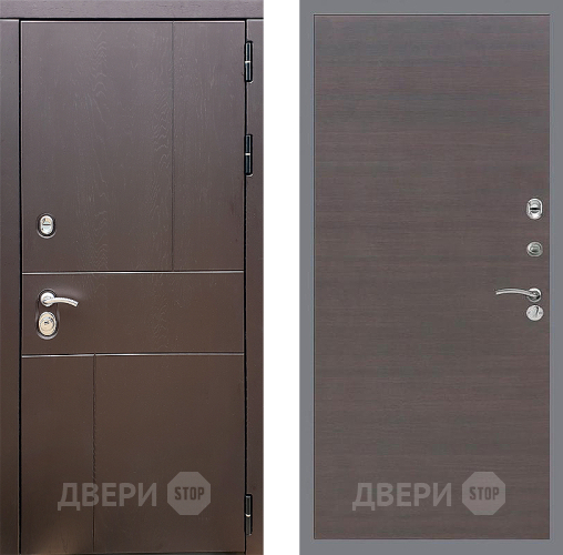 Входная металлическая Дверь Стоп УРБАН Гладкая венге поперечный в Химках