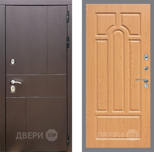 Входная металлическая Дверь Стоп УРБАН ФЛ-58 Дуб в Химках