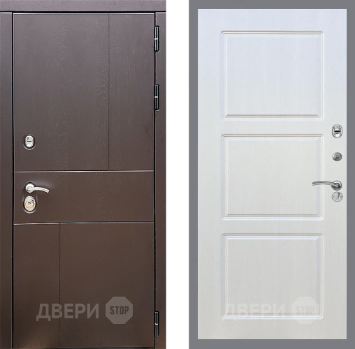 Входная металлическая Дверь Стоп УРБАН ФЛ-3 Лиственница беж в Химках