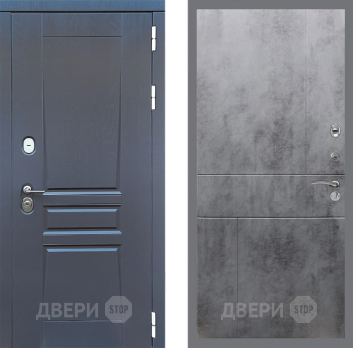 Дверь Стоп ПЛАТИНУМ ФЛ-290 Бетон темный в Химках