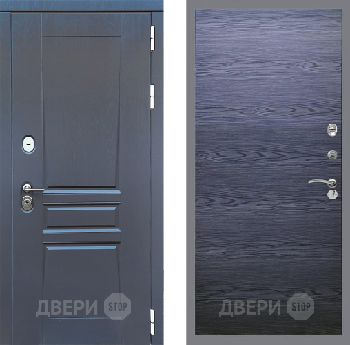 Дверь Стоп ПЛАТИНУМ Гладкая Дуб тангенальный черный в Химках