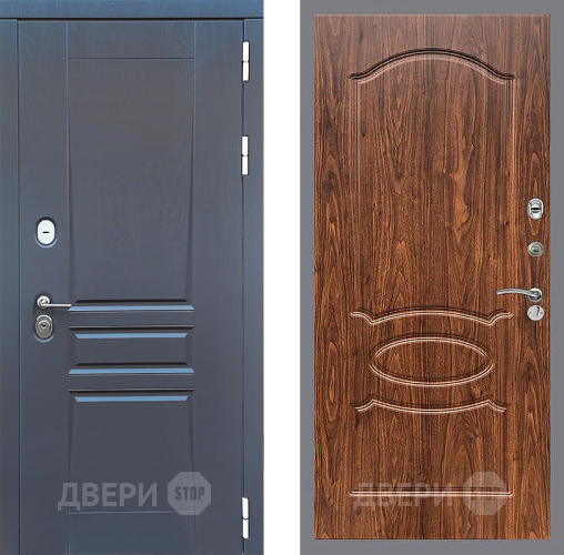 Дверь Стоп ПЛАТИНУМ ФЛ-128 орех тисненый в Химках