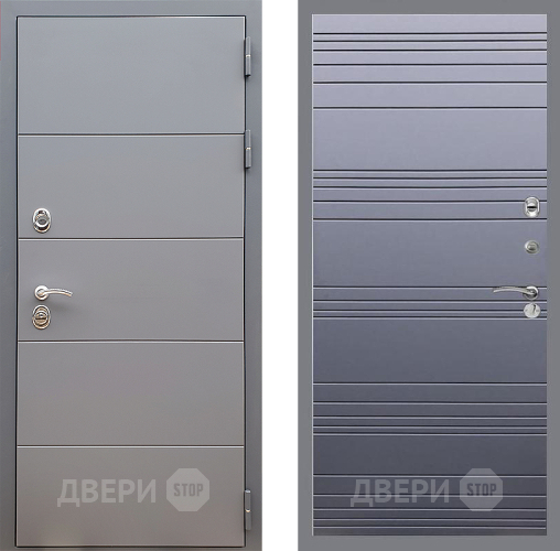 Дверь Стоп АРТ ГРАФИТ Лайн Силк титан в Химках