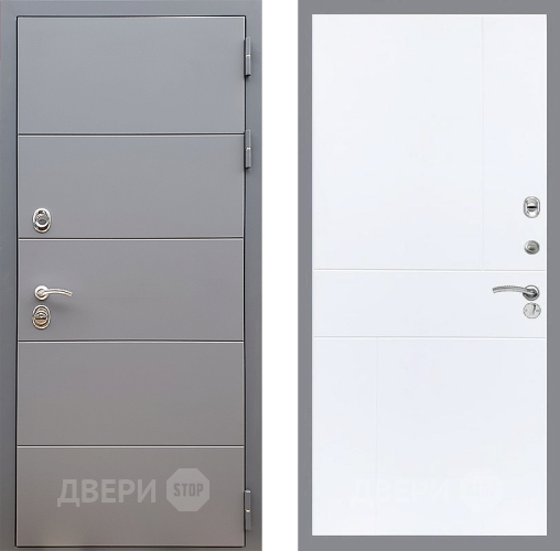 Дверь Стоп АРТ ГРАФИТ ФЛ-290 Силк Сноу в Химках