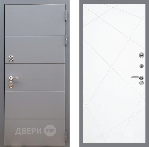 Дверь Стоп АРТ ГРАФИТ ФЛ-291 Силк Сноу в Химках