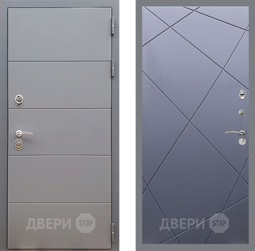 Входная металлическая Дверь Стоп АРТ ГРАФИТ ФЛ-291 Силк титан в Химках