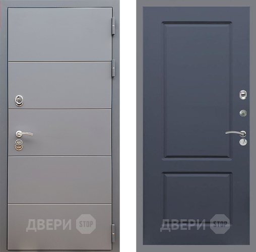 Входная металлическая Дверь Стоп АРТ ГРАФИТ ФЛ-117 Силк титан в Химках