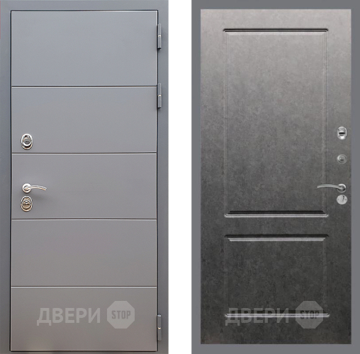 Входная металлическая Дверь Стоп АРТ ГРАФИТ ФЛ-117 Штукатурка графит в Химках