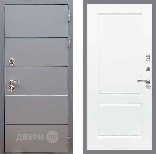 Входная металлическая Дверь Стоп АРТ ГРАФИТ ФЛ-117 Силк Сноу в Химках